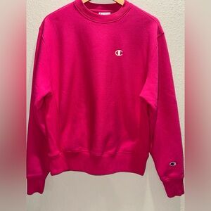 Champion Reverse Weave Fuchsia Crewneck Sweatshirt